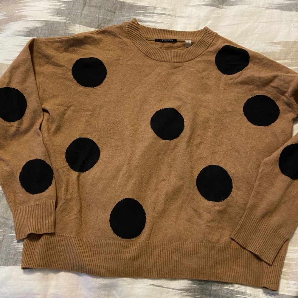 T Tahari Polka Dot Sweater